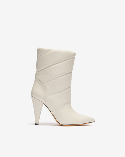 Iro Motta Leather Ankle Boots In Off White