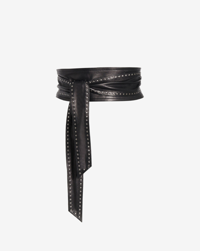 Iro Neraday Leather Belt In Black