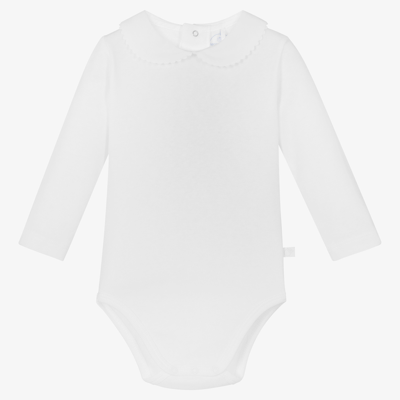 Laranjinha White Cotton Baby Bodysuit