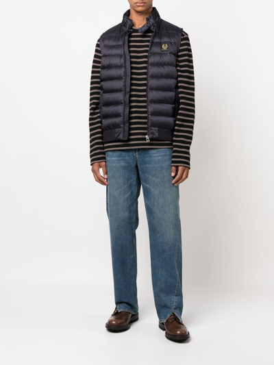 Belstaff `circuit` Padded Waistcoat In Blu