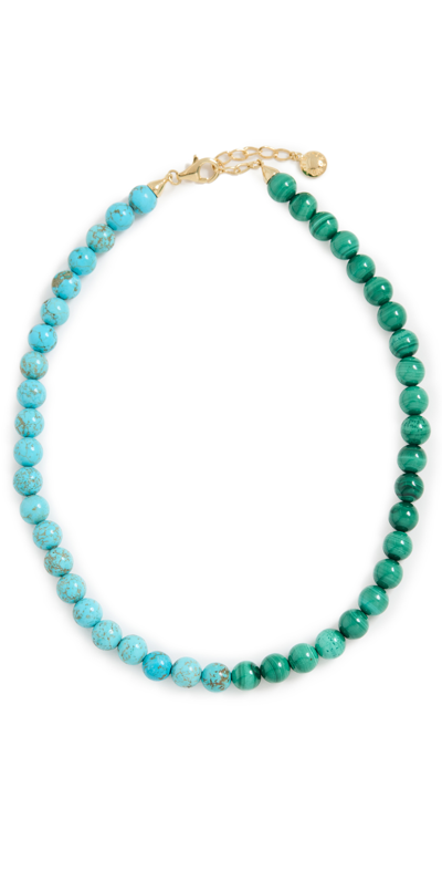 Fry Powers Turquoise And Malachite Collar Necklace In Multi