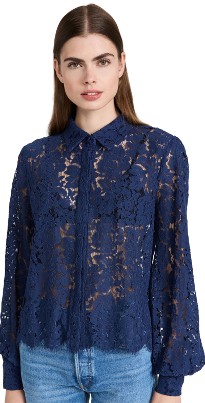 Generation Love Jada Lace Blouse In Navy