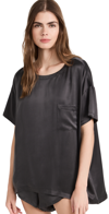 Lunya Washable Silk Tee Set In Meditative Grey