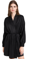 LUNYA WASHABLE SILK ROBE IMMERSED BLACK