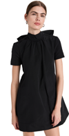 Staud Ilana Bow-detail Minidress In Black