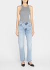 Totême Twisted Seam Straight-leg Denim Pants In Washed Blue 405