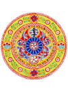 Dolce & Gabbana Charger Plate In Fine Porcelain Multicolor Unisex Onesize In Yellow