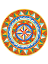 Dolce & Gabbana Porcelain Charger Plate In Orange