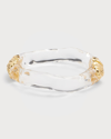 Alexis Bittar Molten 14k Goldplated Hinged Lucite Bracelet In Clear