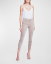 L Agence Margot Velvet High-rise Skinny Ankle Jeans In Dusk