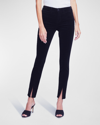 L'agence Jyothi High Waist Split Ankle Skinny Jeans In Noir