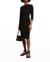 Theory Varetta Admiral Crepe Sheath Dress In Crnt