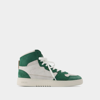 AXEL ARIGATO DICE HI SNEAKERS - AXEL ARIGATO - WHITE/GREEN KALE - LEATHER