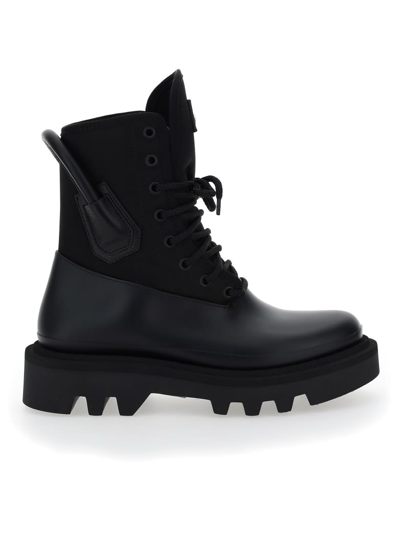 Givenchy Handle Combat Boots In Black