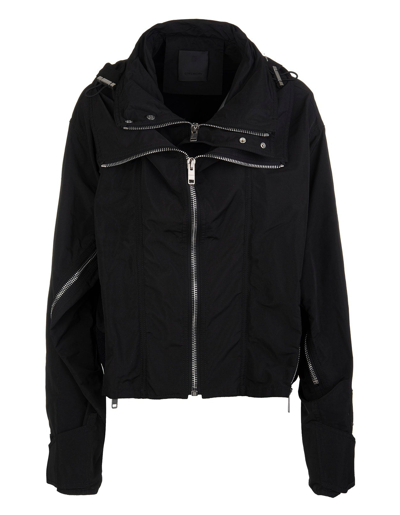 Givenchy Short Zipped Windbreaker In Noir