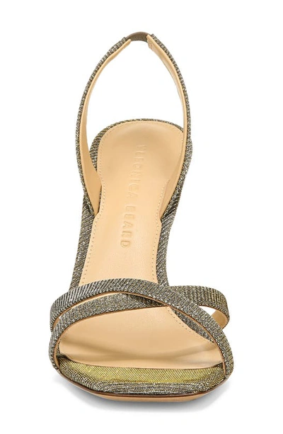 Veronica Beard Analita Slingback Sandal In Silver/ Gold