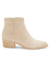 Dolce Vita Women's Azyan Leather Ankle Boots In Dune Suede