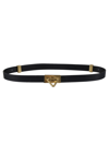 Bottega Veneta Twist-lock Buckled Belt In Black Gold
