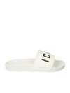Dsquared2 10mm Icon Rubber Slides In White