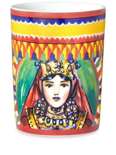 Dolce & Gabbana Archive-print Porcelain Cup In Yellow