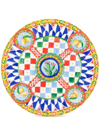 Dolce & Gabbana 2 Piece Fine Porcelain Dinner Plate Set In White