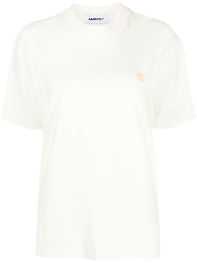 Ambush Chest Logo-patch Detail T-shirt In White