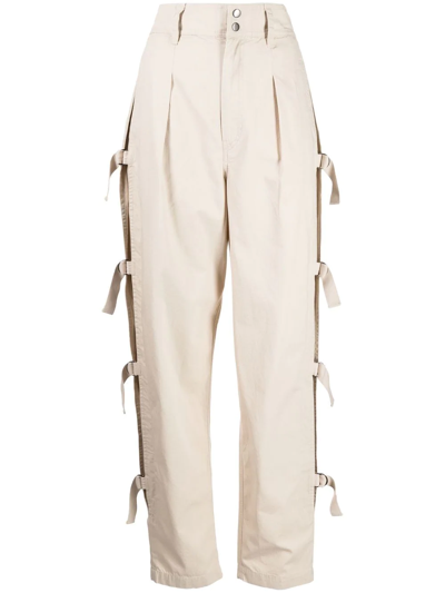 Isabel Marant Étoile Keowina Cotton-canvas Tapered Pants In 23ec Ecru