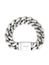 Saint Laurent Curb-chain Bracelet In Silber