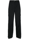 Theory Admiral Crepe Cargo-pocket Pants In Schwarz