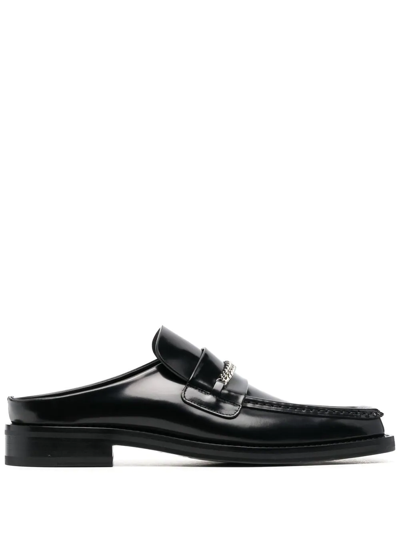 Martine Rose Chain-embellished Slip-on Loafers In Black