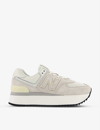 New Balance Women's 574 Casual Sneakers From Finish Line In Ceramic White