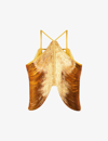 Cult Gaia Quella Metallic-finish Vest In Gold