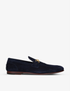 Gucci Jordaan Horsebit-embellished Suede Loafers In Blue