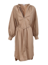 Brunello Cucinelli Cotton Dress In Tabacco