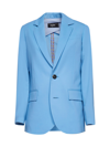 Dsquared2 Single-breasted Button-front Blazer In Sky