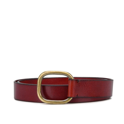 Dsquared2 Bordeaux Leather Lady Belt In Red