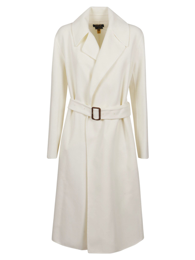 Polo Ralph Lauren Belted-waistband Unlined Coat In Crema