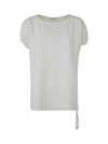 Liviana Conti Belted Blouse In Chalk