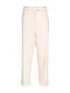 Jil Sander Trouser 01 Drawstring Cropped Aw 18 - Non-muesling Wool Flannel In Quinoa