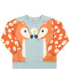 Stella Mccartney Multicolor Sweatshirt For Baby Girl With Animal Print In Multicolor