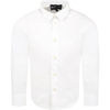 Armani Collezioni White Shirt For Boy With Iconic Eagle In White