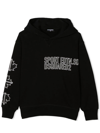 Dsquared2 Logo-print Detail Fleece Hoodie In Nero