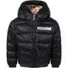 MOSCHINO BLACK JACKET FOR BOY WITH LOGO