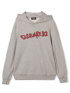 Dsquared2 Grey Cotton Hoodie In Grigio