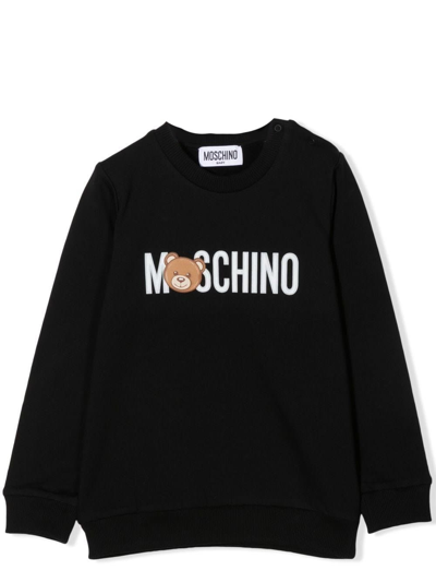 Moschino Babies' Sweatshirt With Print In Black