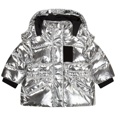 Givenchy Kids' Hooded Jacket In Gray