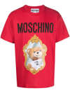 MOSCHINO MEN'S  RED OTHER MATERIALS T SHIRT