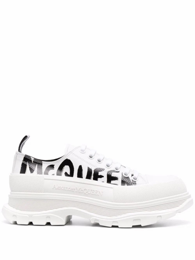 Alexander Mcqueen Tread Slick 50mm Graphic-print Sneakers In White