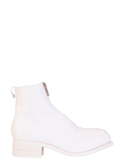 Guidi Zip-up Leather Boots In White