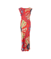 JUST CAVALLI WOMEN'S  RED OTHER MATERIALS DRESS